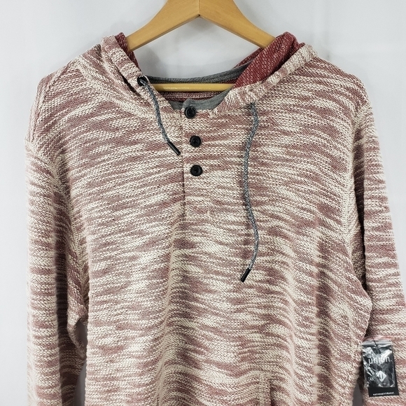 Union Men's Henley Hoodie Sweatshirt - Picture 7 of 8